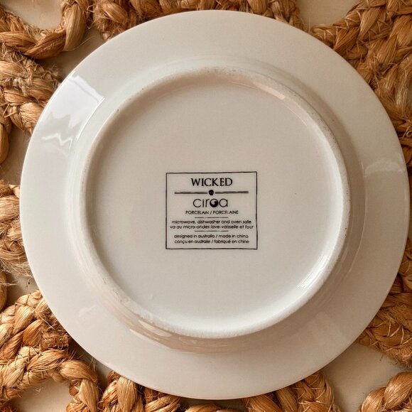 Ciroa Floral Skull Flowers 'Wicked' Series - Set of 4 Dessert Plates - Rare - Picture 4 of 8